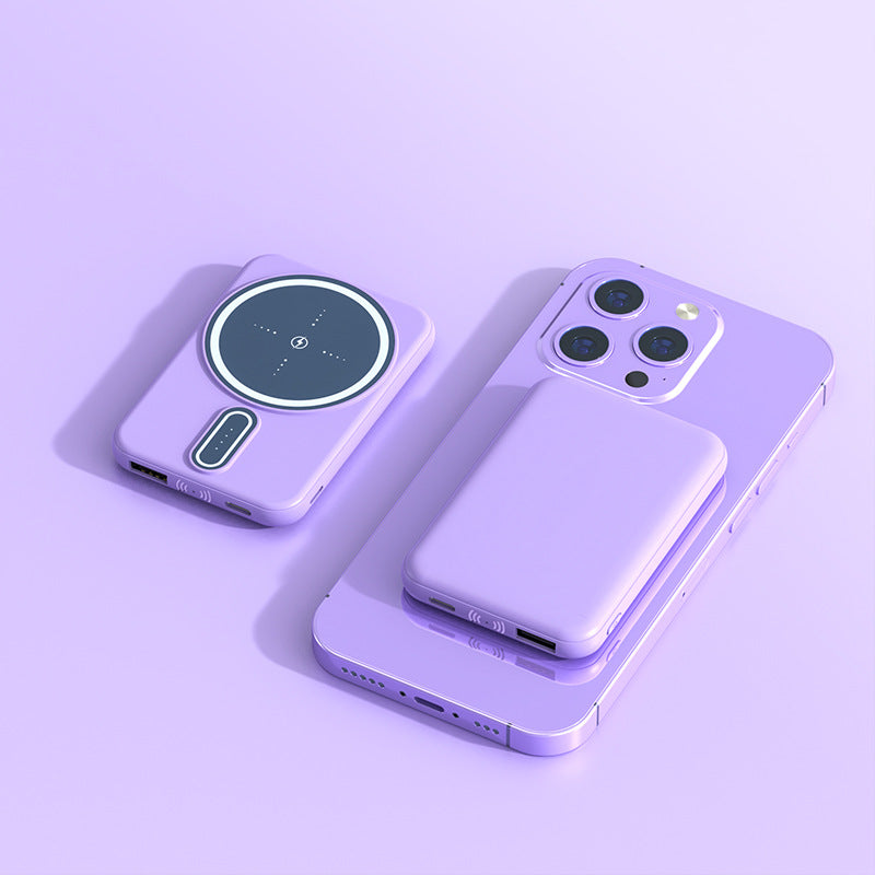 Magnetic Mini Wireless Charger - Fast Charging Power Bank
